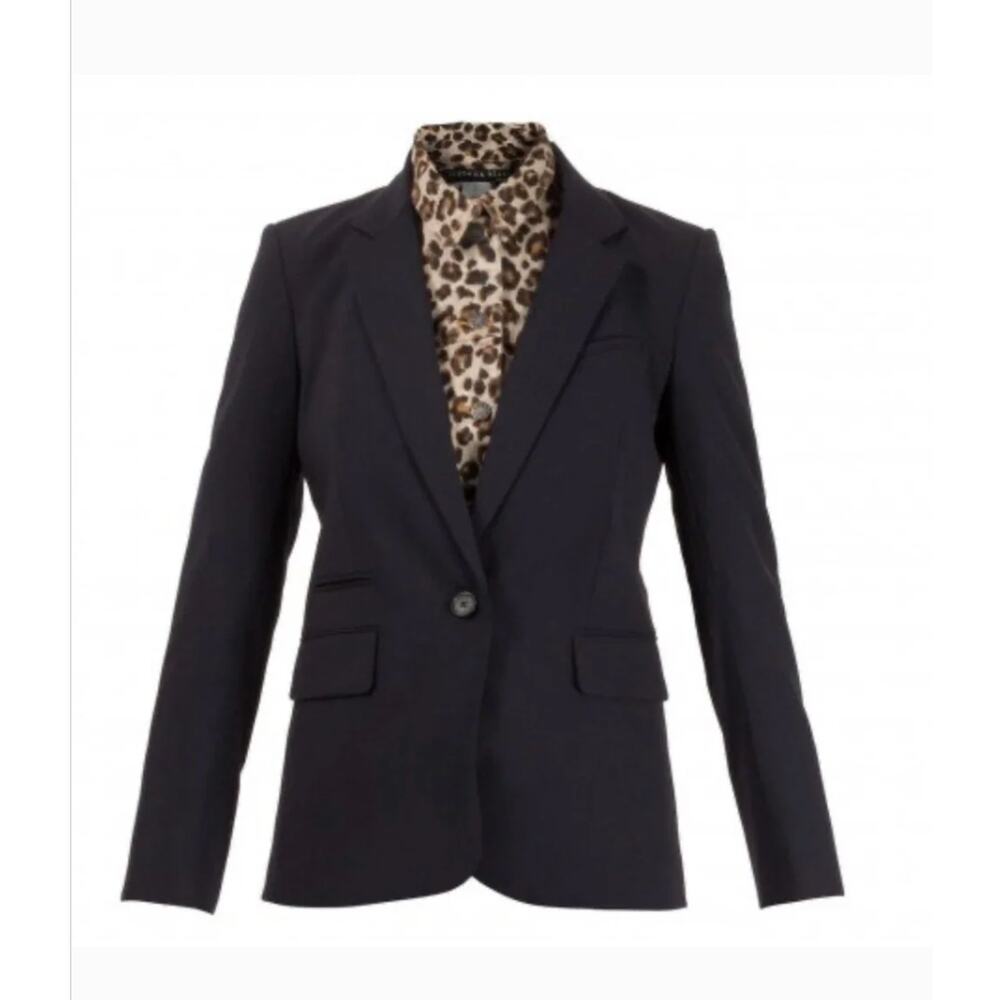 Veronica Beard Leopard Dickey S M L One Size for Blazers Tan Black Denim Cheetah - Picture 5 of 9